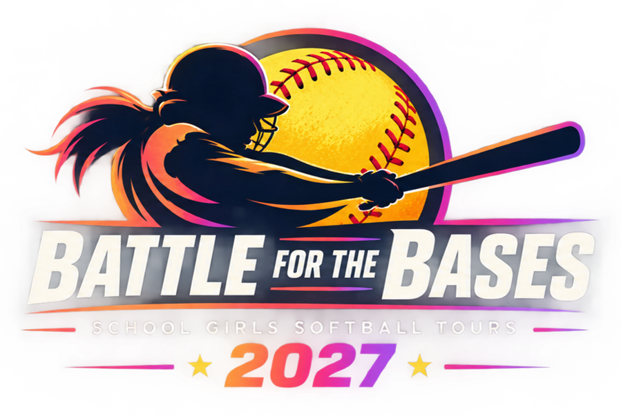 Battle for the Bases school girls softball tours 2027 artwork